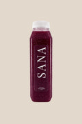 Bottle of Beet Boost Juice, organic cold-pressed beet, apple, carrot and lemon juice by SANA Wellness Bar, Orlando