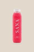Bottle of Agua Fresca Juice, organic cold-pressed watermelon, lime and mint juice by SANA Wellness Bar, Orlando