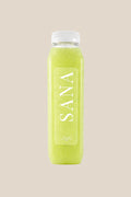 Bottle of Celery Reset Juice, organic cold-pressed celery, lime and ginger juice by SANA Wellness Bar, Orlando
